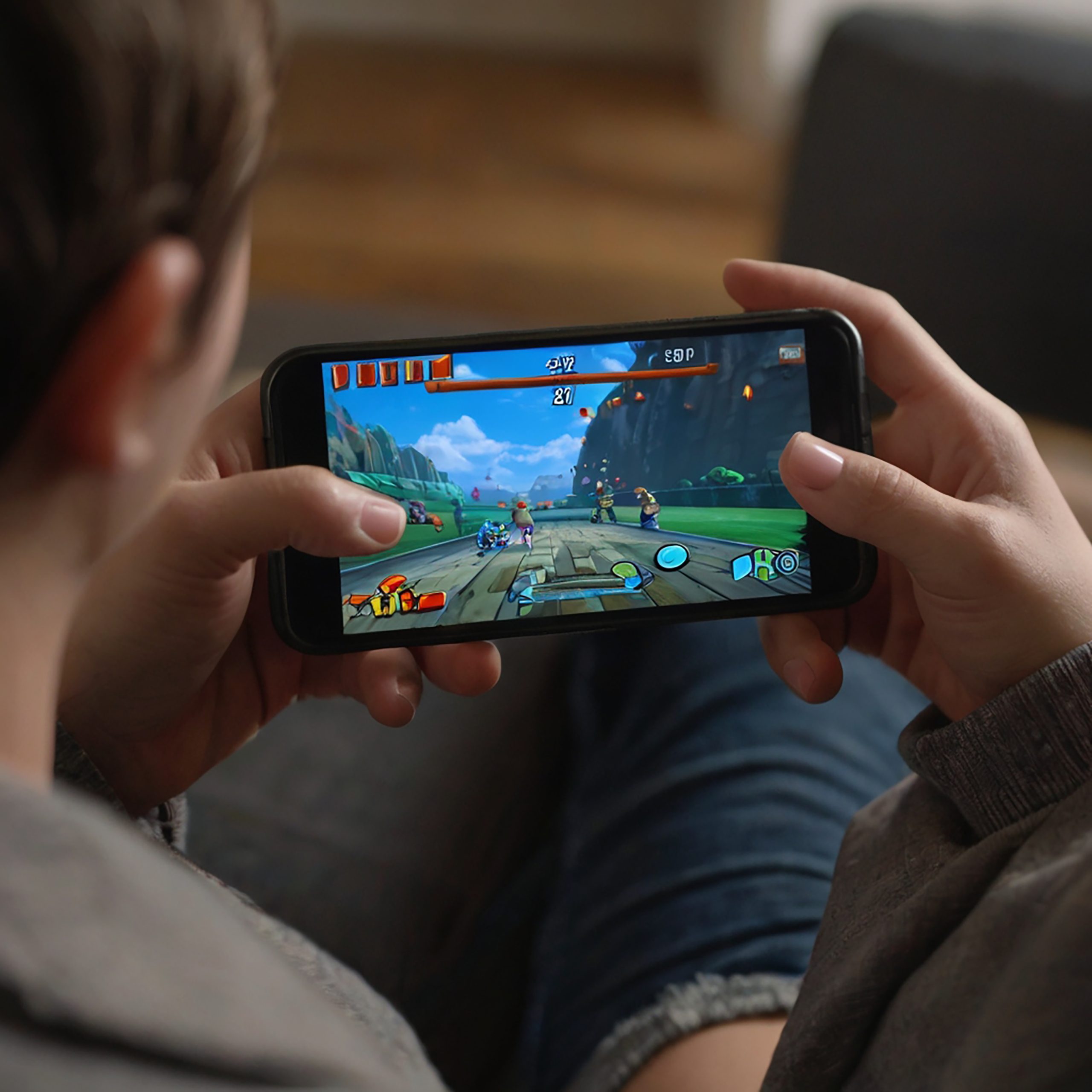 Contact Boy Is Playing Game His Phone Scaled